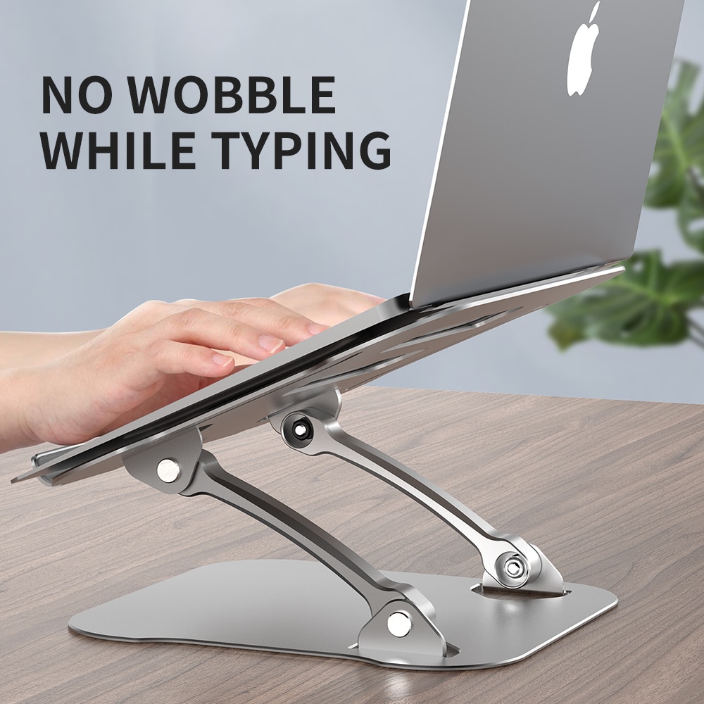 Aluminum Alloy Adjustable Laptop Stand Folding Portable for Notebook MacBook Computer Bracket Lifting Cooling Holder Non-slip