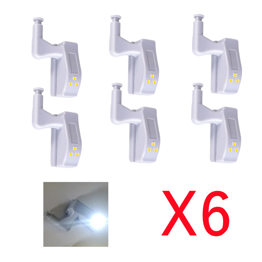 RnnTuu LED binnenscharnierlamp onder kastverlichting Universele kledingkast Kast Sensorverlichting voor slaapkamer Keukenkast Nachtlamp: Red & Yellow & Blue