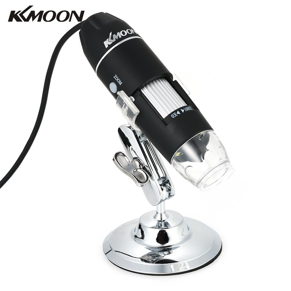 Kkmoon 1600x 8 ledet lys forstørrelse usb digitalt mikroskop med otg funksjon endoskop forstørrelsesglass forstørrelsesglass med stativ