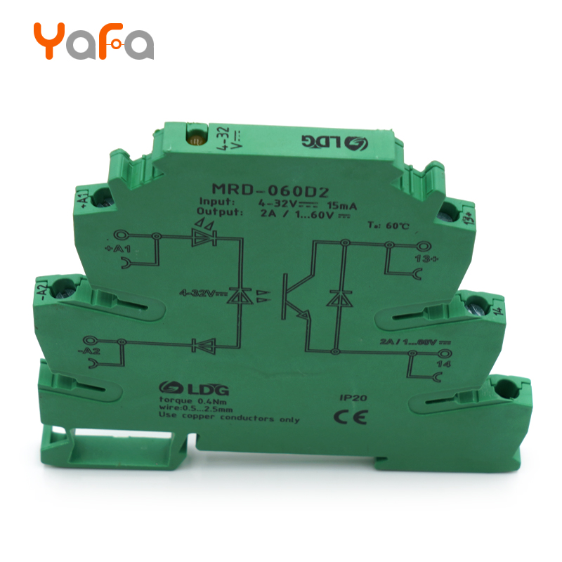 Módulo de relé de estado sólido 2A, 24V, 24V, Puerto ultradelgado, 1 unidad, entrada de relé 2A: 5V 12V 24V DC AC SSR
