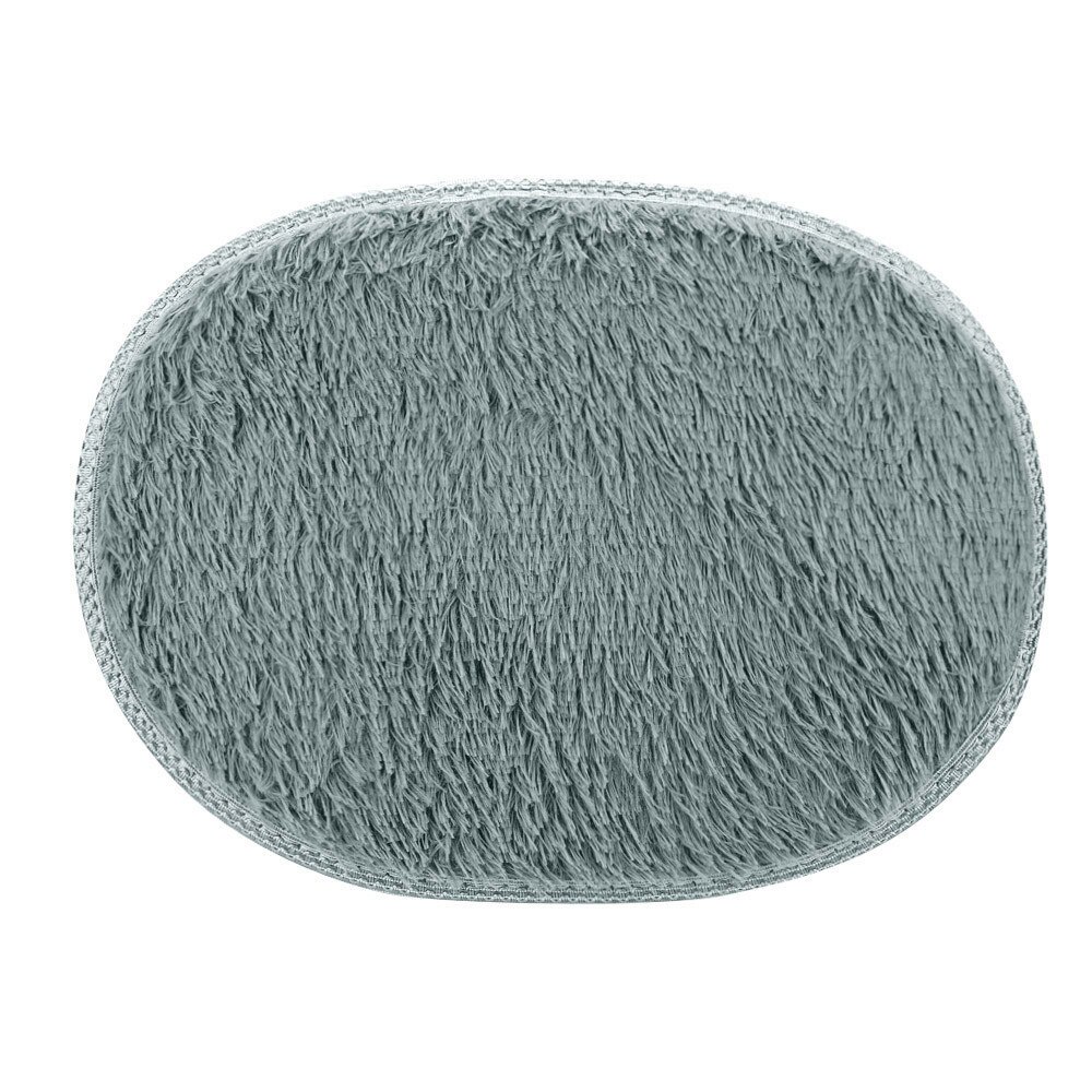 30*40Cm Anti-Skid Pluizige Shaggy Gebied Tapijt Thuis Slaapkamer Badkamer Vloer Deur Mat: Gray