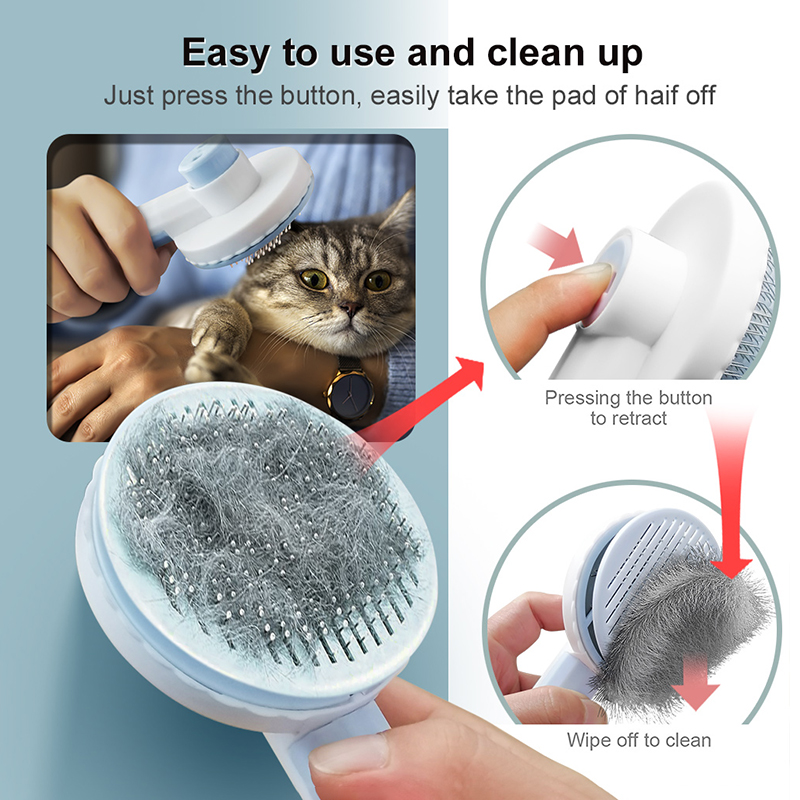 Cepillo para gatos, cepillo para el cuidado de mascotas, para eliminar pelos, removedor de pelo para gatos, peine para quitar el pelo de mascotas, accesorios para el cuidado de cachorros y gatitos