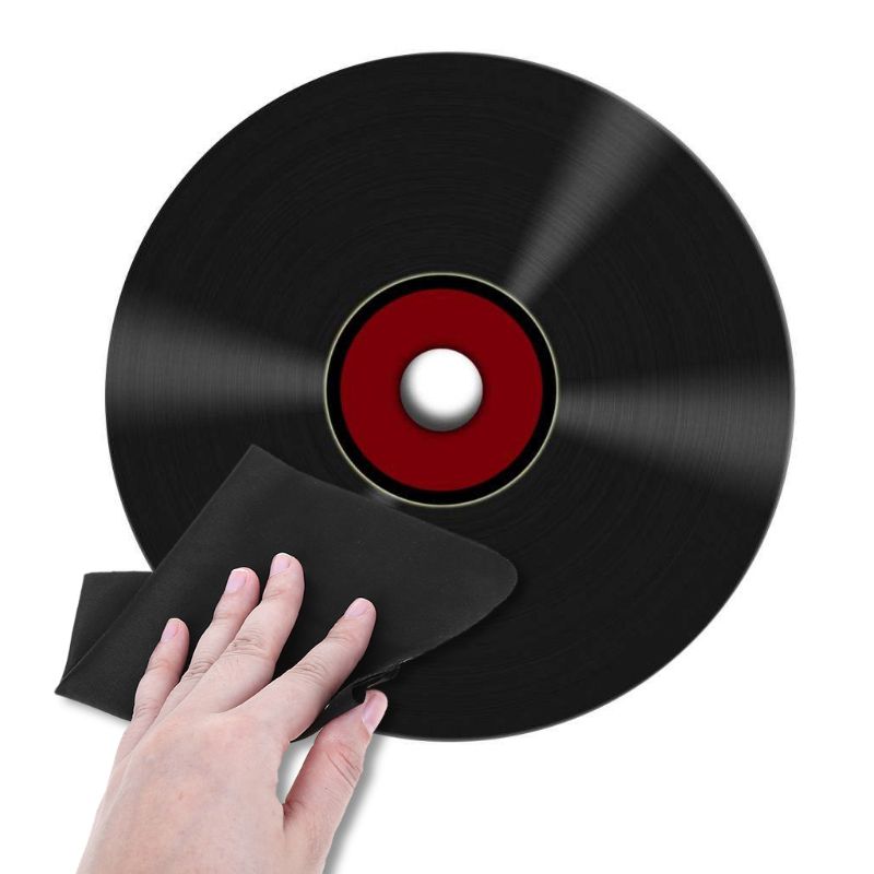5 stk / taske antistatisk klud mikrofiber håndklæde rekord rengøringsværktøj fnugfri rengøringsmiddel lp vinyl pladespiller pad cd-afspiller 746d