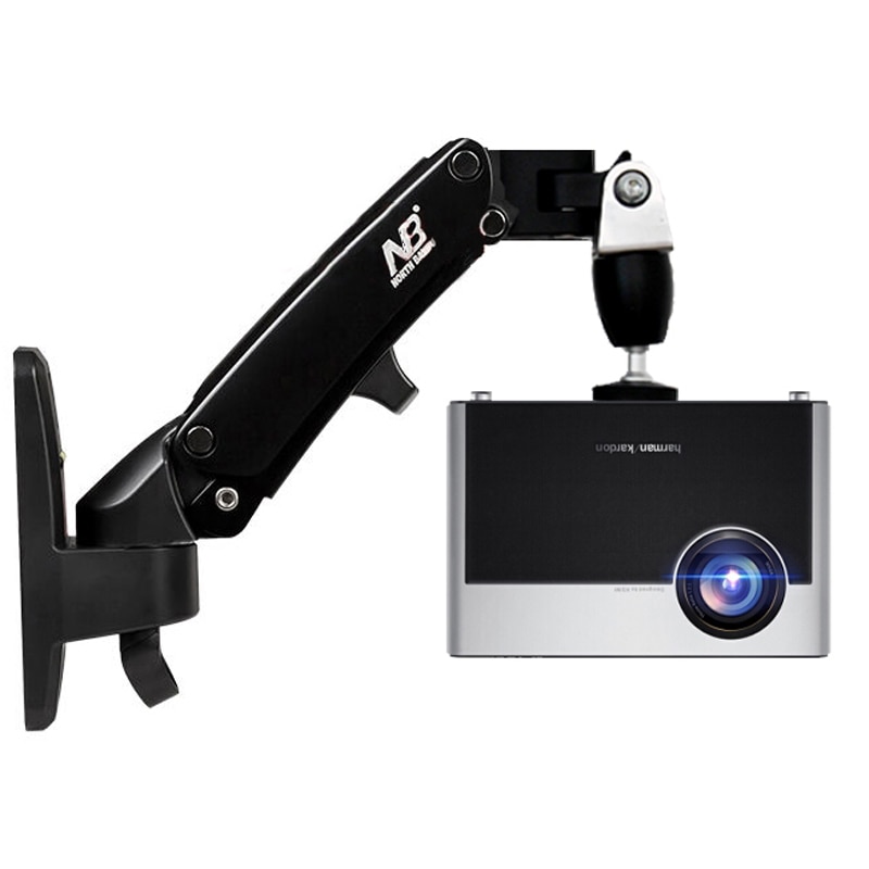 DL-F120PR 2-7 kg universele gasveer gas strut tilt projector plafond beugel rack Aluminium 360 Graden draaien
