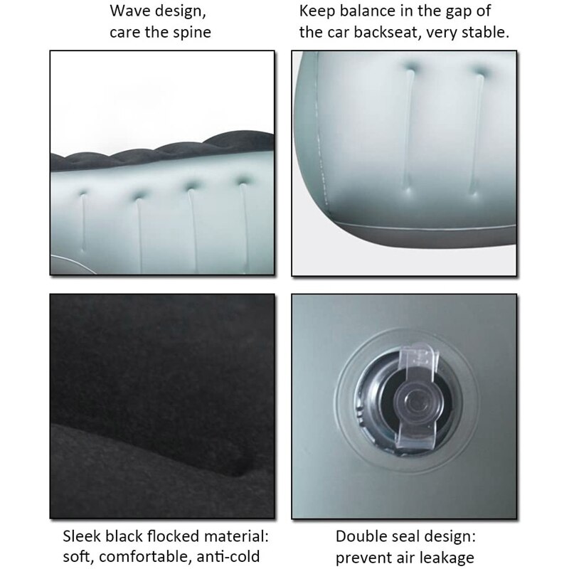 Colchón inflable para coche, asiento trasero de viaje, cama de aire al aire libre, cojín, almohadilla