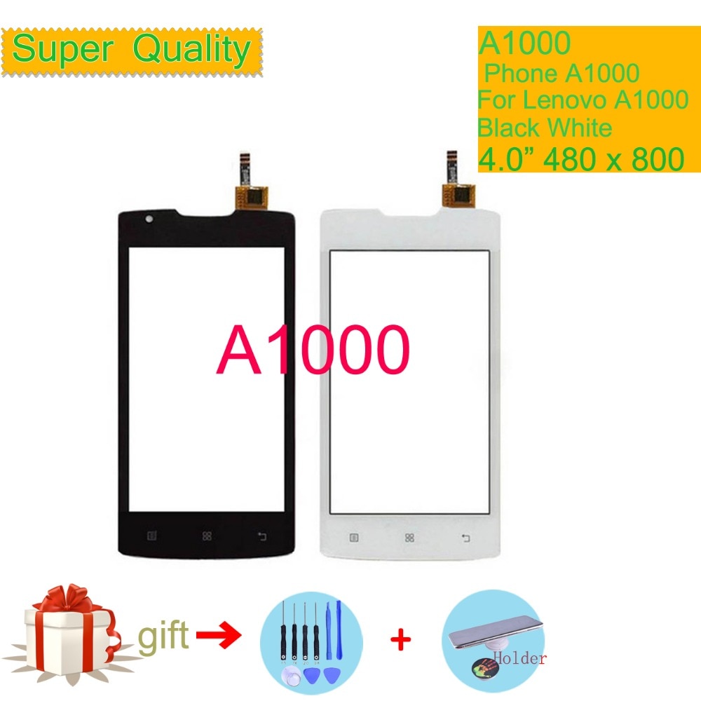 Original For Lenovo A1000 A 1000 Touch Screen Digitizer Touch Panel Sensor Front Outer Glass Lens A1000 Touchscreen NO LCD 4.0"