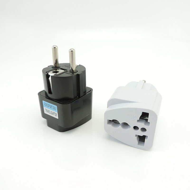 EU-stekkeradapter Amerikaans VS naar EU Euro Europees Korea Rusland FR Universele reisadapter 2-pins AC-converter voedingsadapter