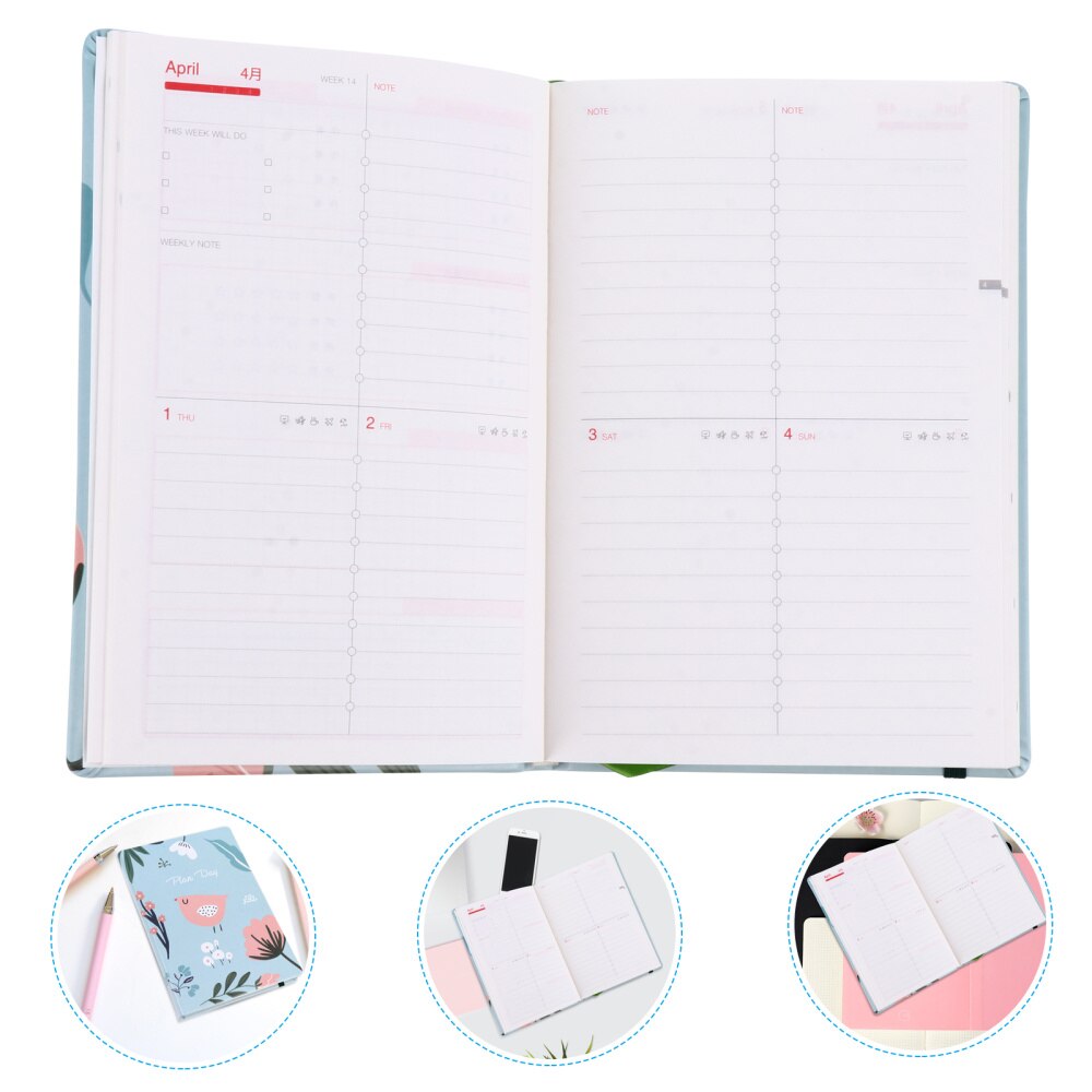 1 Pc A5 Schedule Book Weekly Planner Paper Weekly Notebook