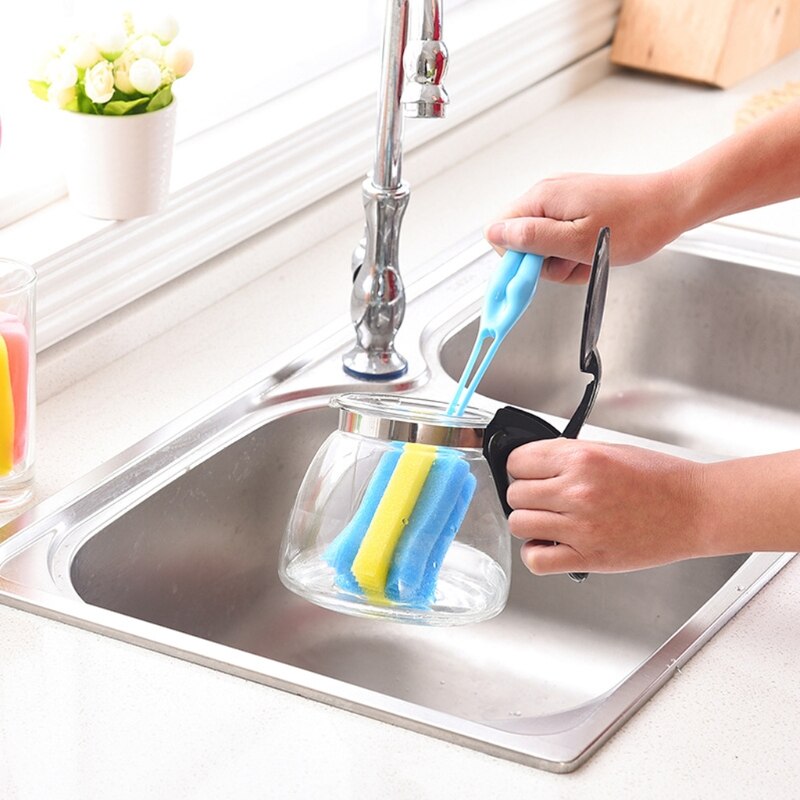 Éponge bouteille brosse bébé alimentation lait bouteille tasse verre nettoyant lavage cuisine outils de nettoyage