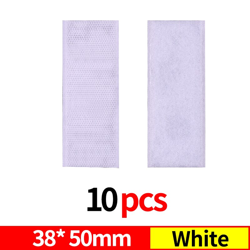Velcros-adhesivo de nailon con cinta ajustable, gancho y bucle, pegamento fuerte, 20/25/30/50mm, cinta autoadhesiva: 38x50mm white