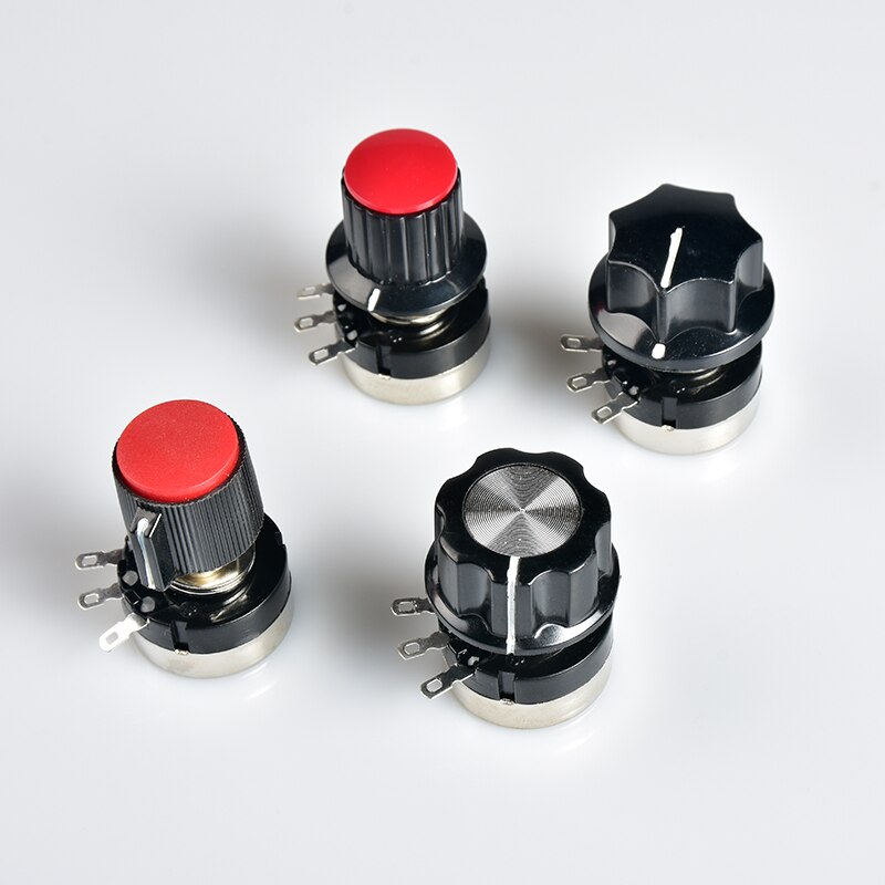 RV24YN-B203 Potentiometer and knob 2W 20K ohm carbon film governor battery car Adjustable resistance console Repair parts