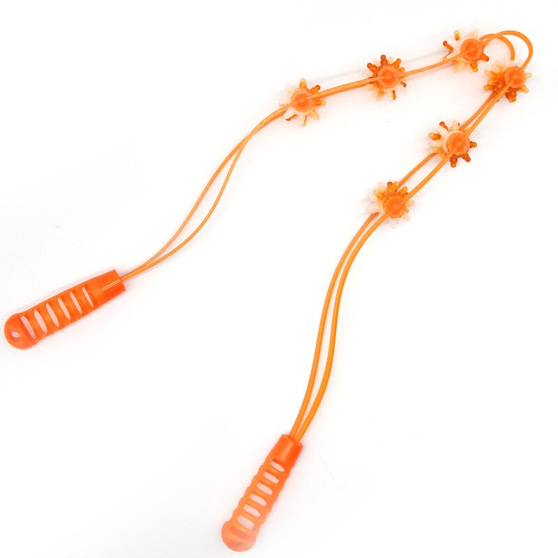 1pcs 95cm Plastic Massager Two-color Pull Back Roller Massage Rope Manual Massage Apparatus Promote Blood Circulat: Default Title