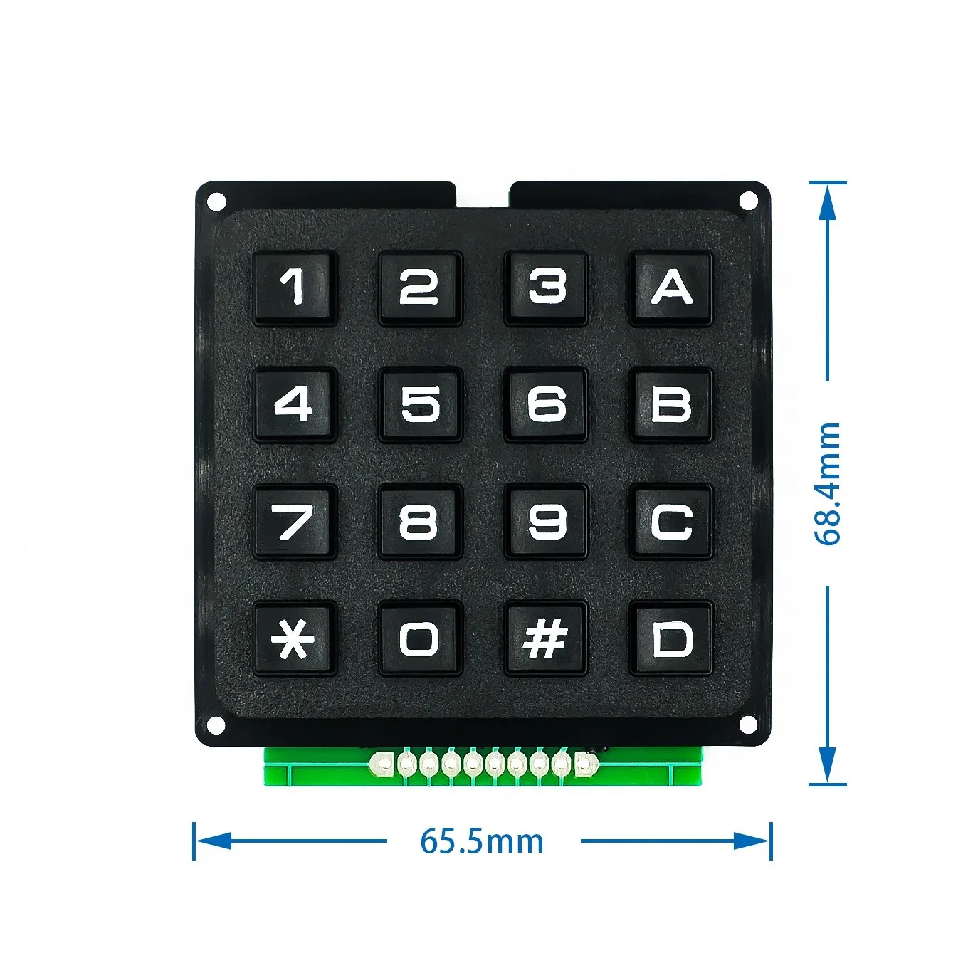 3*4 4*4 interruptor de matriz teclado módulo de matriz teclas de plástico ABS 4x4 3x4 12 16 teclas botón interruptor de membrana Kit de bricolaje para Arduino