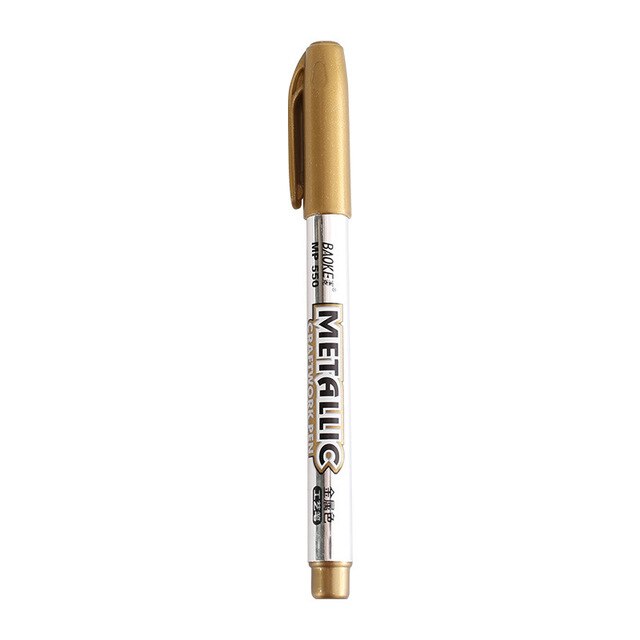 Metal vandtæt permanent maling tusch penne guld og sølv fra 1.5mm copic tuscher pen studerende kontorartikler: Guld