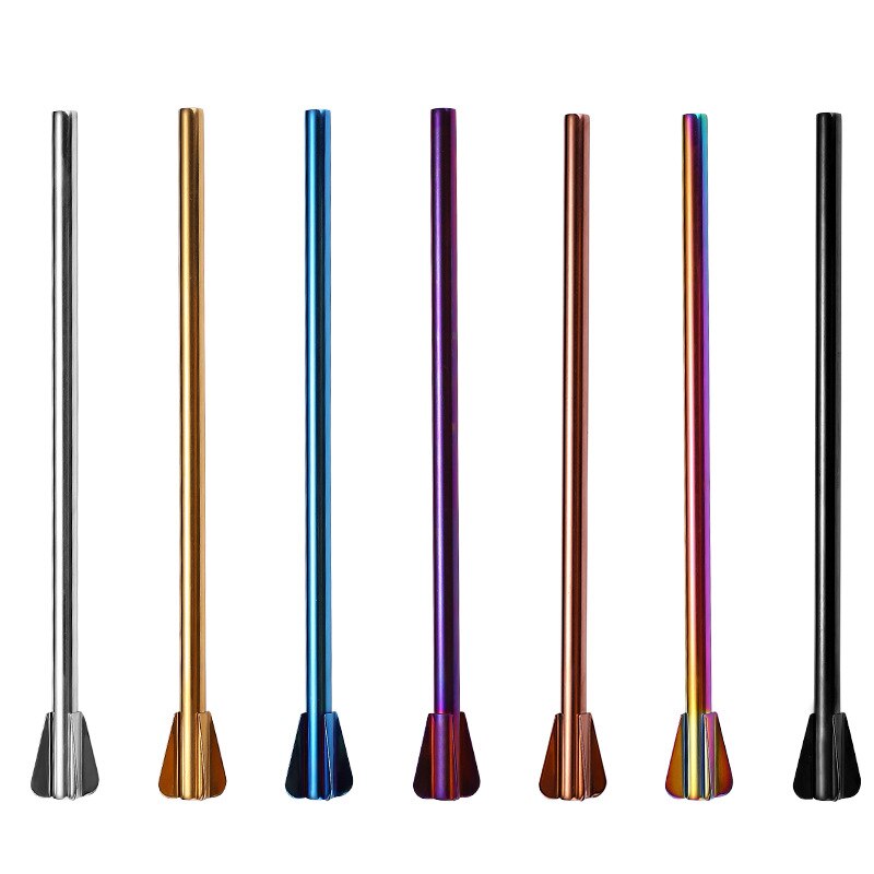 Stainless Steel Reusable Drinking Straw Multicolor Metal Straws Useful Classic Milk Tea Beverage Drinking Straw Party
