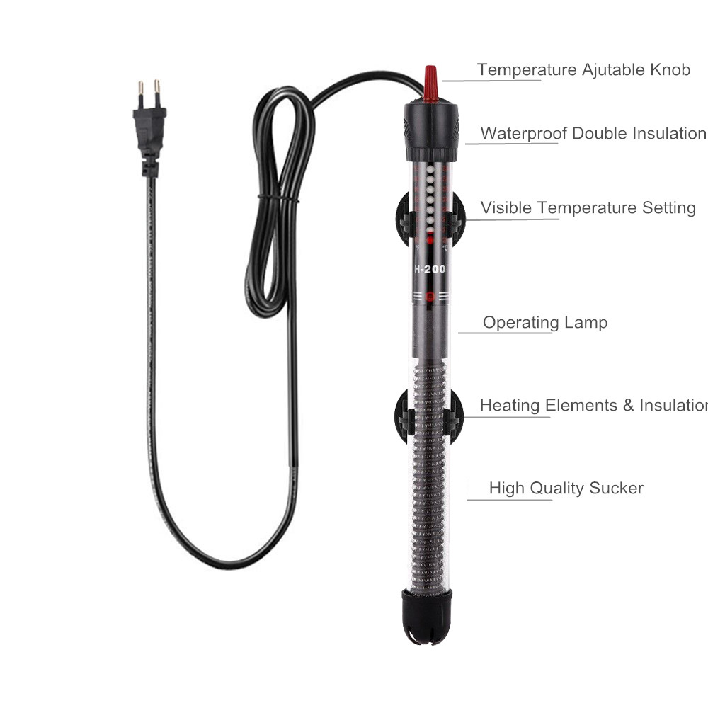 110 V-220 V Verstelbare Temperatuur Thermostaat Verwarming Staaf 25 W 50 W 100 W 200 W 300 W Dompelpompen Aquarium Aquarium Water Warmte