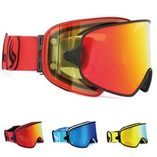 Ski Goggles 2 In 1 Met Magnetische Tweeërlei Gebruik Lens Voor Night Skiën Anti-Fog UV400 Snowboard bril Mannen Vrouwen Ski Bril