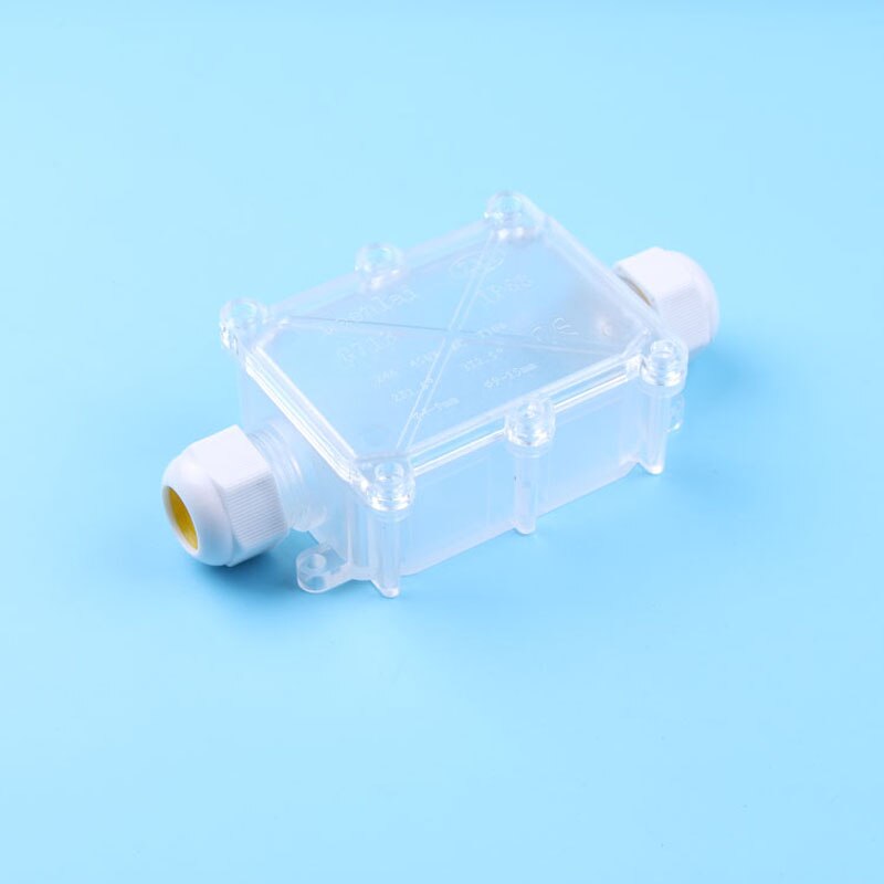 IP68 Waterproof Black Black Transparent Plastic Cable Wire Connector Gland Electrical 2-Cable Junction Box with Terminal: Type 6