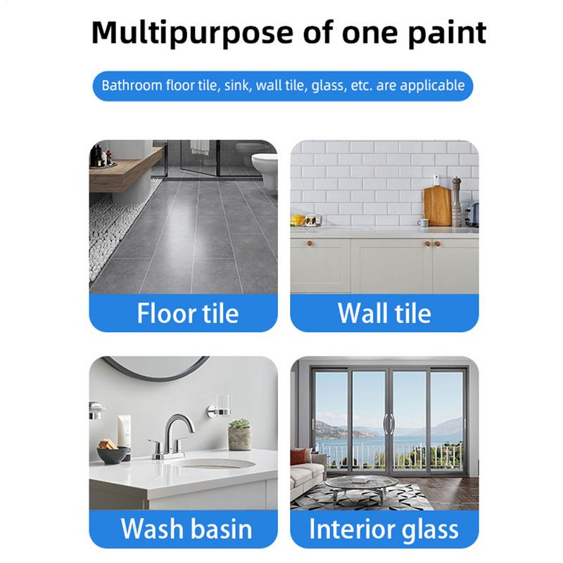 Badezimmer-Fliesen-Farbset, wasserbasiertes, schnell trocknendes Bad, Reparatur-Set, Glaskeramik-Renovierung, Badezimmerfarbe für Badewannen, Waschbecken