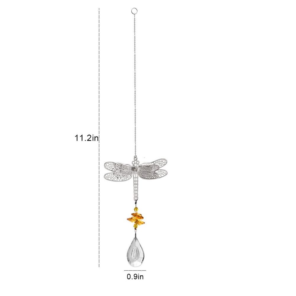 Set 6 Crystal Dragonfly Mentale Suncatcher Regenboog Glazen Kralen Yard Tuin Opknoping Hanger Thuis Bruiloft Xams Decor