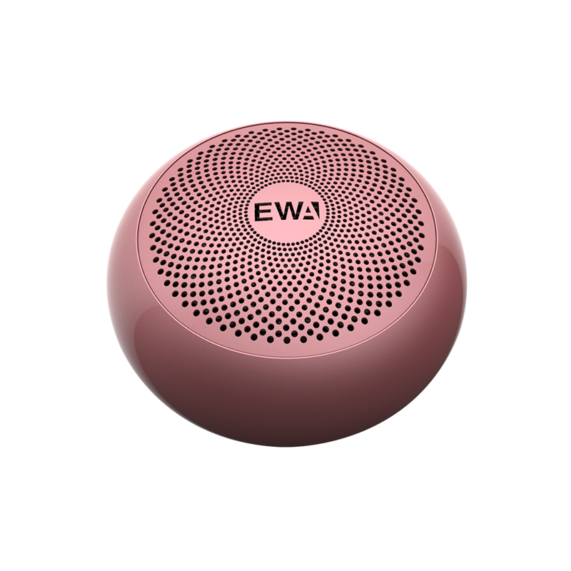 Ewa  a110 mini draagbare bluetooth speaker waterdichte badkamer douche speaker tws kleine metalen draadloze kolom met draagtas: Roze