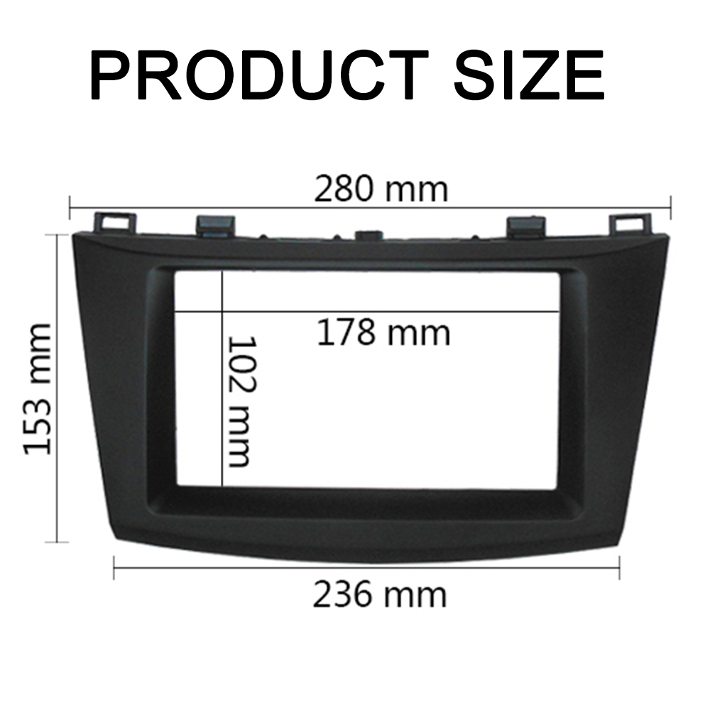 Dubbel din stereopaneel voor mazda 3 axela, dashboard, radiomontage, dvd-bekleding, frontframe