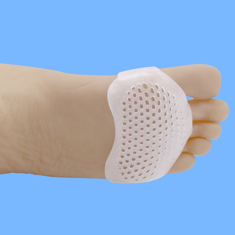 1 paar Silikon Hacke Pads Weiche Vorfuß Halbe Elle Pads unsichtbar Hohe Ferse Schuhe Rutschfeste Pads Schmerzen Linderung