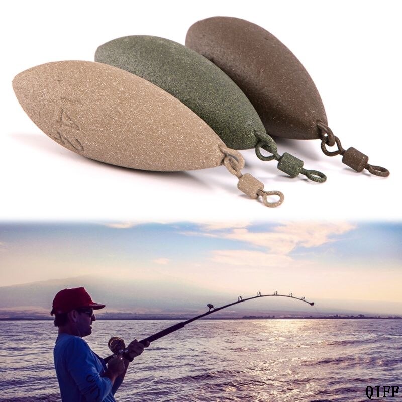 Plomada de pesca, peso de plomo, peso ovalado, pesas giratorias, accesorios para carpas de 71g/85g/99g/127g/142g APR28