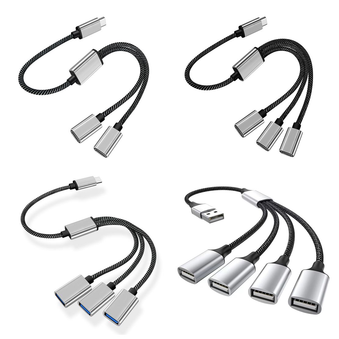 Przedłużacz koncentratora USB typu C 4-portowy rozdzielacz kabla USB OTG Szybki adapter transferu Przenośny konwerter do komputera PC Laptop Macbook Pro