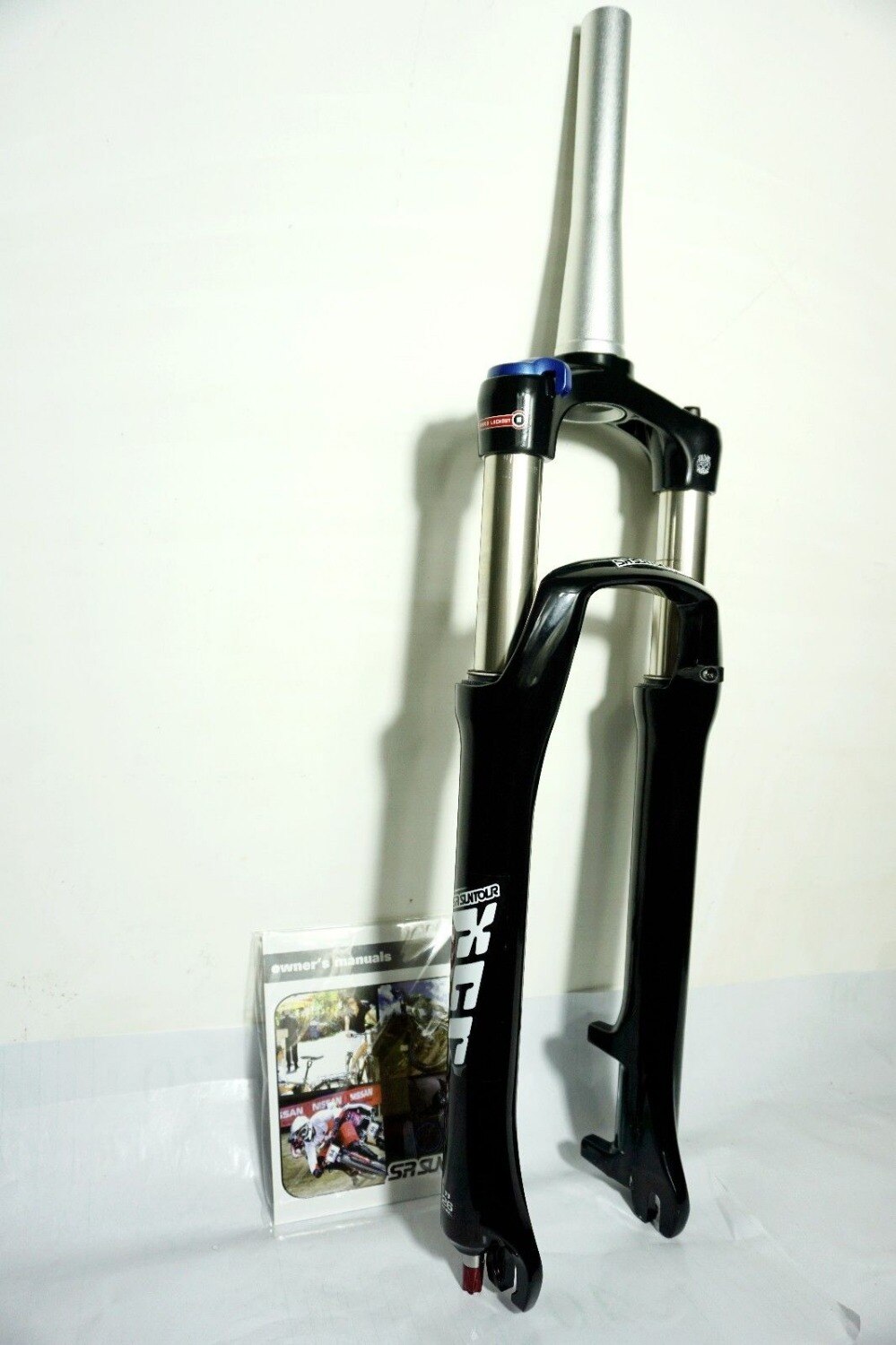 Suntour XCR, horquilla de bicicleta de montaña, 26 ", bobina de rebote, regulación de bloqueo, cono de freno t