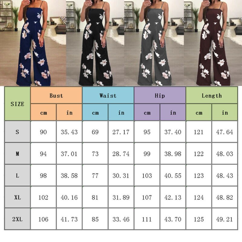 Dam sommar playsuit romper jumpsuit dam ärmlöst avslappnat blommönster