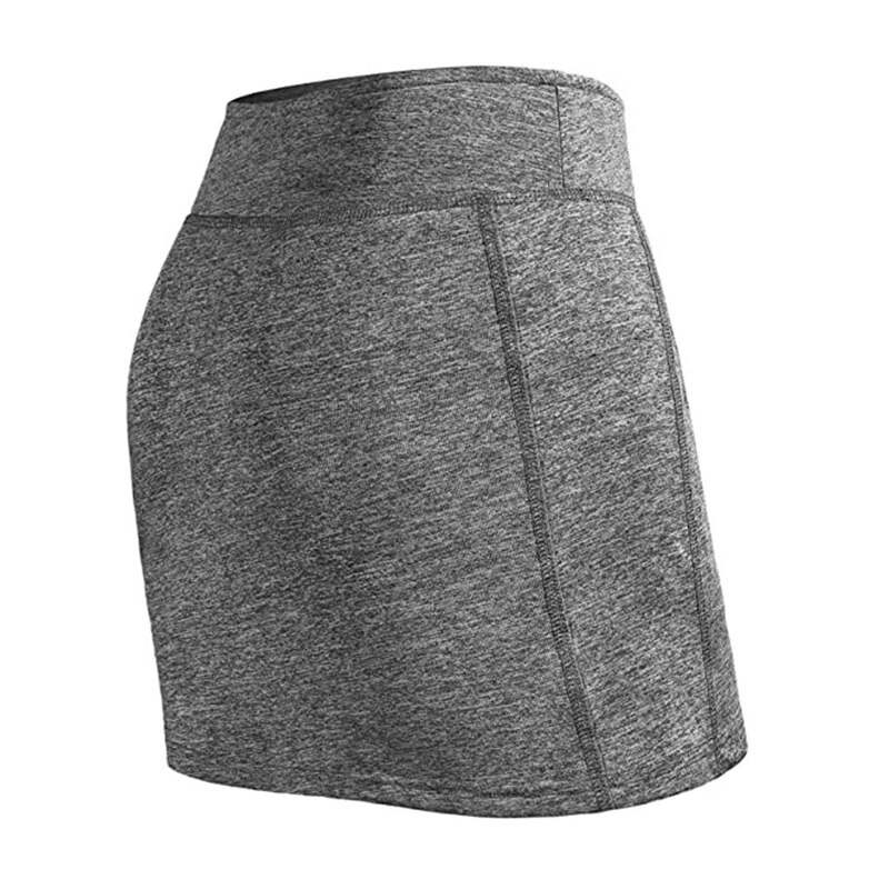 Kvinner tennisskjørt innershorts elastisk yoga innershorts elastisk sport golflommer skjørt l