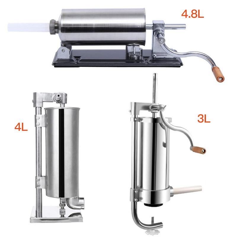 Hand Wurst Füller Edelstahl Wurst Füllung Maschine Salami Fleisch Werkzeug Wurst Spritze Hersteller Küche Werkzeuge HWC