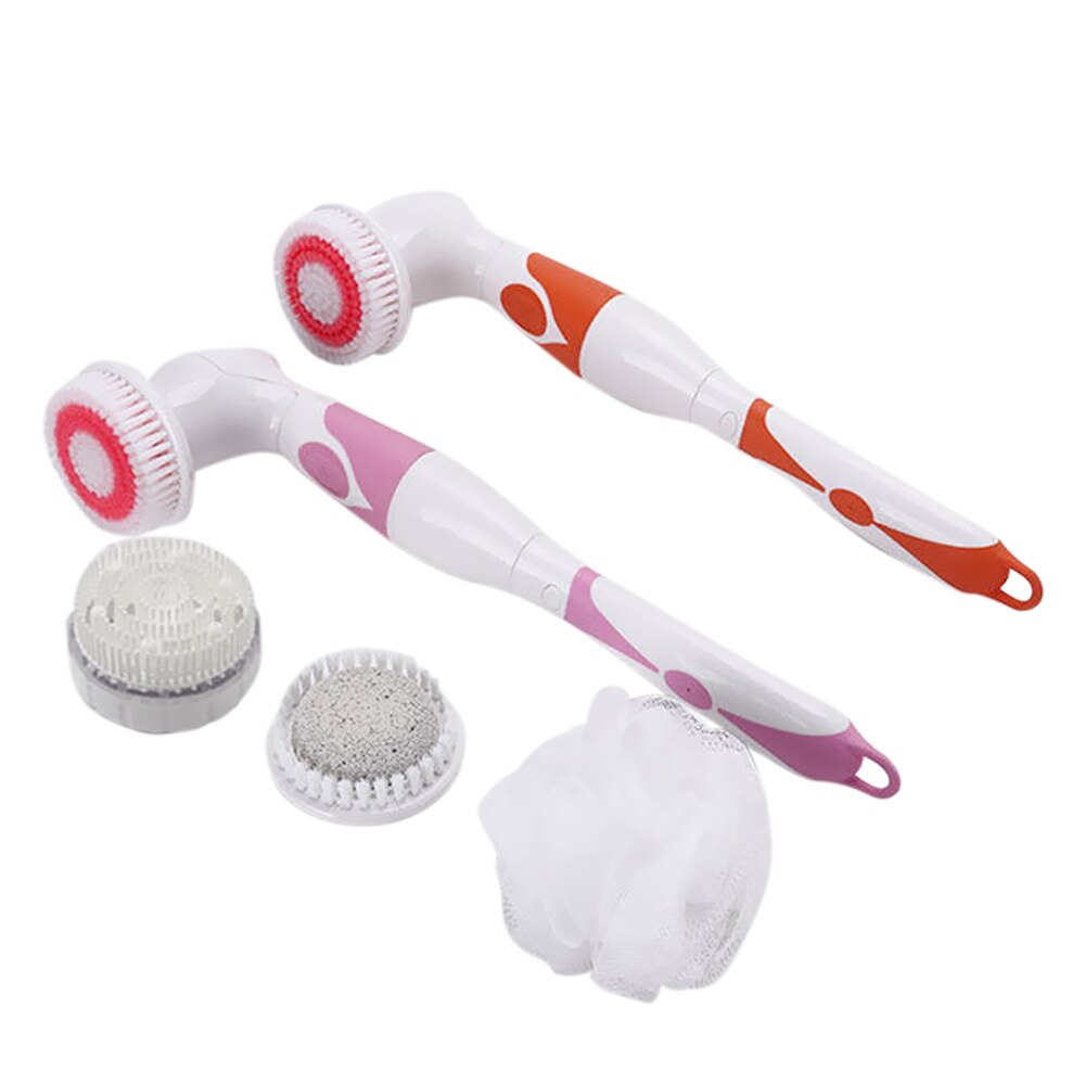 Elektrische Bad Borstel Lange Steel Back Massage Scrubber Douche Borstel Verwijderen Exfoliërende Badkamer Douche Wassen Tool