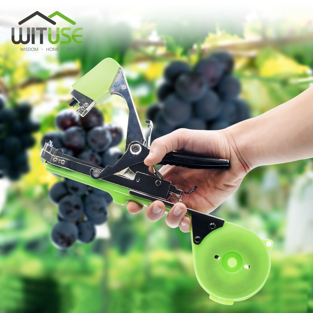 Plant Branch Hand Tying Binding Machine Flower Vegetable Garden Tools Fruit Tapener +Tapes+Staples Garden Vine Fixing Tapetool