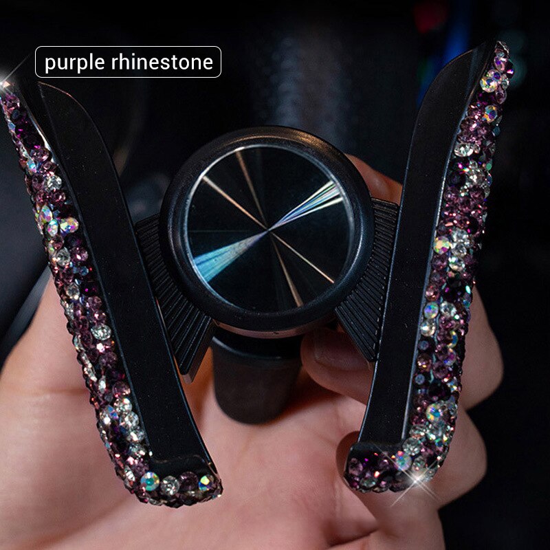 Universele Mooie Bling Glitter Auto Mount Automatische Zwaartekracht Mobiele Stand Telefoon Houder Voor Vrouwen: purple