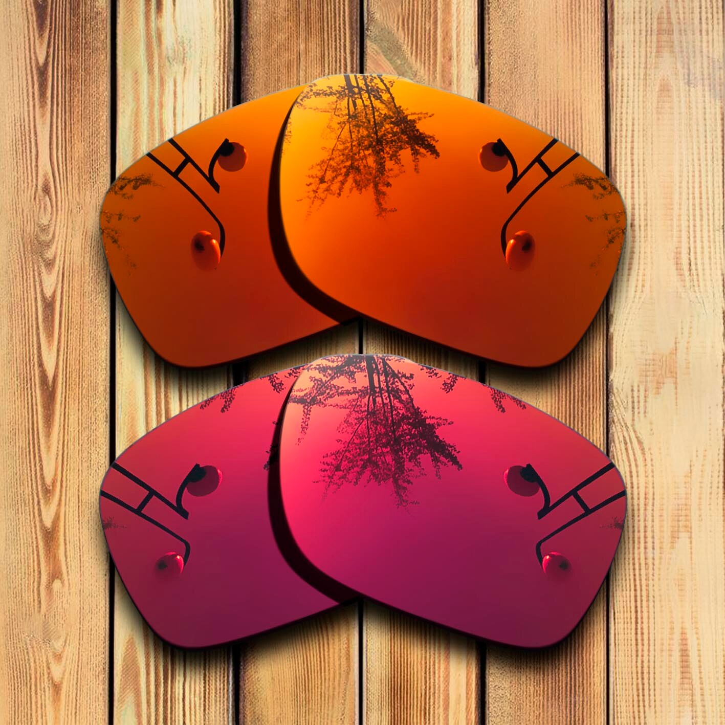 Lentes de repuesto polarizadas de corte preciso 100% para gafas de sol arnet Witch Doctor, recubrimiento con espejo rojo, opciones de Color: Red -Magenta Red