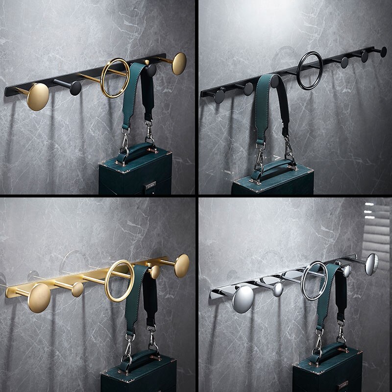 Styl europejski miedziany wieszak ścienny brelok złoty akcesoria łazienkowe ręcznik haczyk na ubrania wieszak na płaszcze klasyczna ściana haki WF-25032