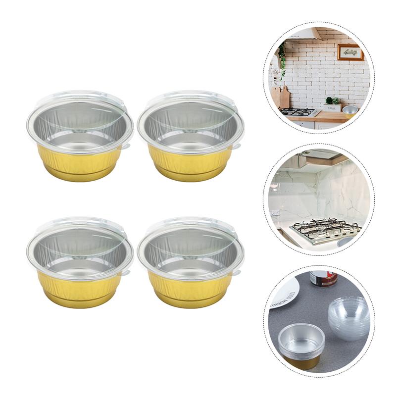 10Pcs Aluminiumfolie Cups Hittebestendige Kruiden Verpakking Take-Out Dozen