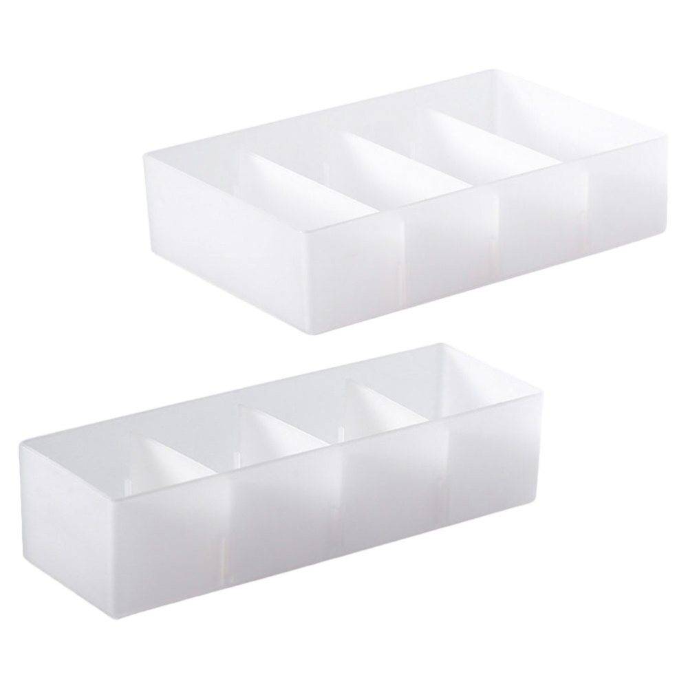 2pcs Desk Drawer Organizer Trays Compartment Storage Box Make-up Organizer