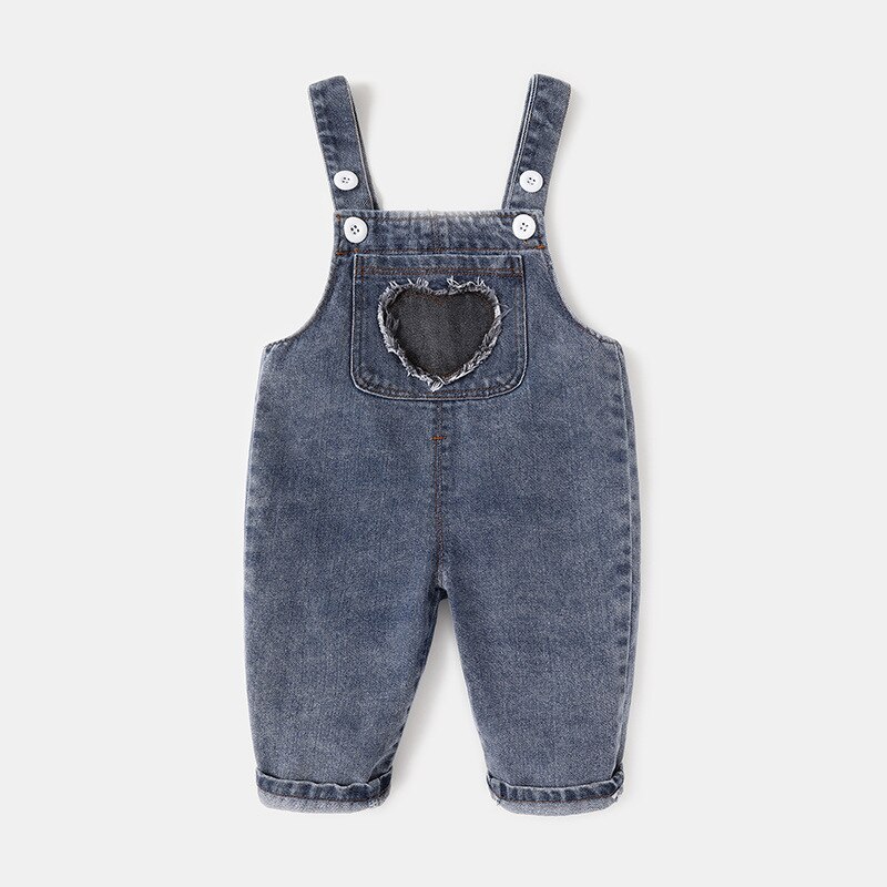 Ircomll Kids Children's denim overalls Casual Trousers Pants Jumpsuit Toddler Infant Denim Dungarees Child Jeans Playsuit: Blue / 12M