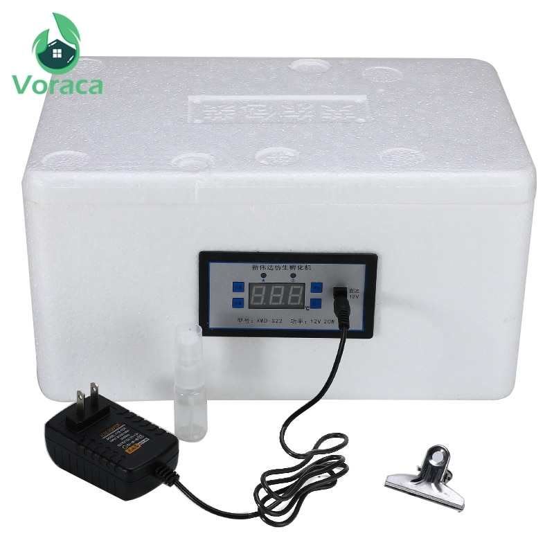 22 Position Family Eggs Incubator Automatic Home Digital Chicken Poultry Hatcher Foam Waterbed Incubator Farm Incubation Tools