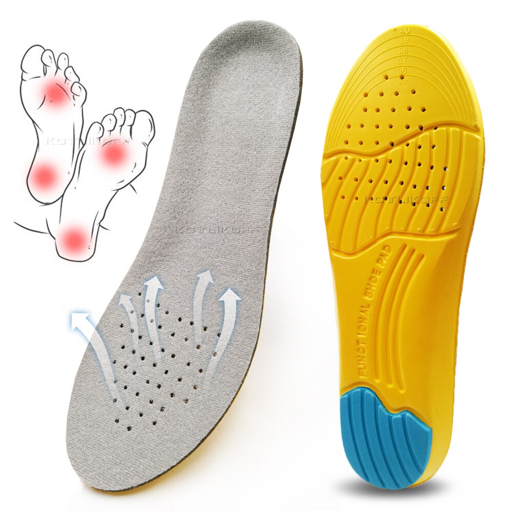Memory foam sportsulor svettabsorberande kuddar löpsport skoinlägg som andas fotvård män dam skor pad