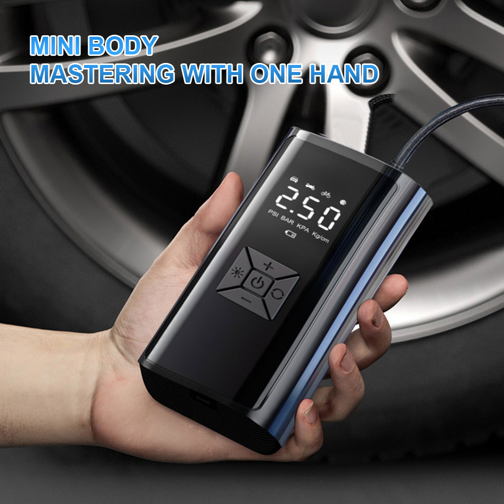 Tire Inflator LED Display Portable Air Pump Intelligent Rechargeable Air Pump Wireless for Vehicle Motorcycle for Car Tyre Balls