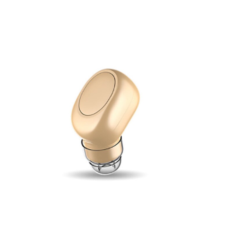 4,1 Chip Mini Bluetooth Kopfhörer Drahtlose Ohrhörer Bluetooth Kopfhörer mit Mic Ohr haken Unsichtbare Kopfhörer USB Ladegerät Dock: Gold
