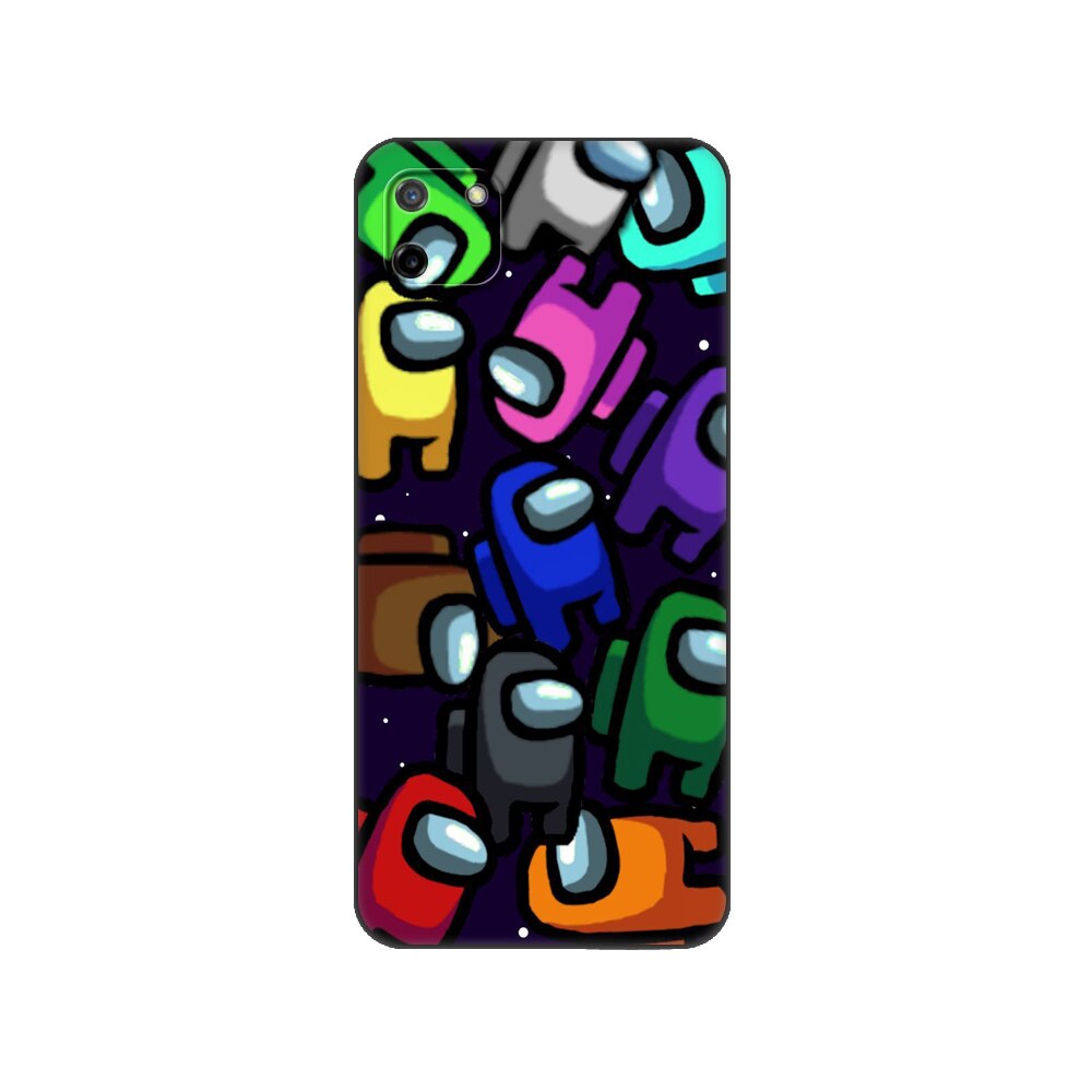 Czarna obudowa tpu do etui OPPO Realme C11 do Realme C 11 RealmeC11 powrót RMX2185 pokrowiec na zderzak wśród nas: 70371