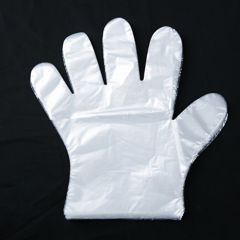 Lot de 1000 gants jetables en plastique transparent blanc de qualité alimentaire, respectueux de l'environnement, pour cuisine, cuisinier, restaurant, accessoires