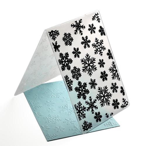 Mold Vouwen Transparante Kerst Kaarten Embossing Map Scrapbook DIY Plastic Sneeuwvlokken