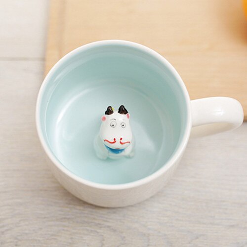 400ml Cute Animal Ceramic Mugs Cartoon Coffee Milk Tea Breakfast Cup Novelty Mugs: Dragon