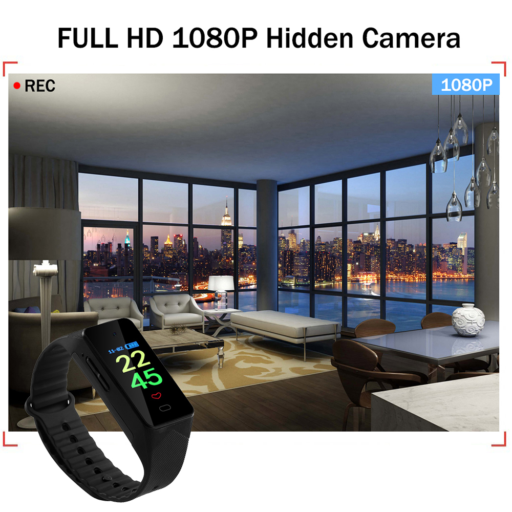 Pulsera grabadora de cámara reloj grabadora reloj HD reducción de ruido pulsera activada por voz grabadora de cámara pulsera para reuniones